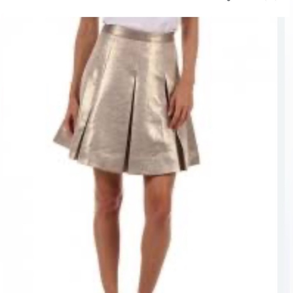Kate Spade “ Skirt the Rules” gold Metallic Skirt